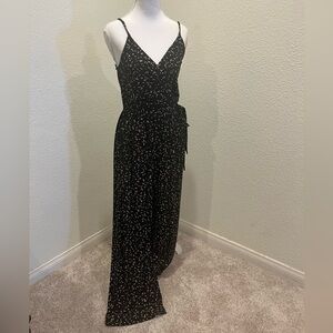 Kaileigh Black and White Patterned Jumpsuit